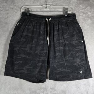 Vuori Ponto Performance Shorts Mens Size Medium M DreamKnit Stretch Gray Camo 7”